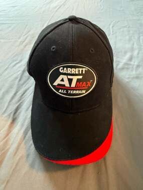 Garrett AT Max All Terrain Metal Detector Baseball Cap Hat Black Red